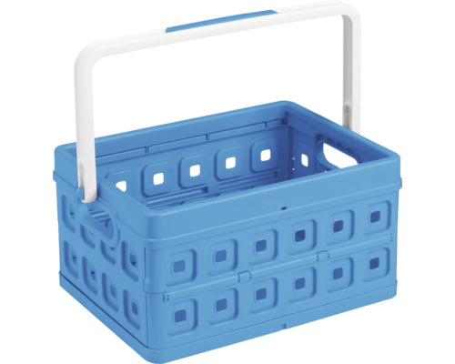 Blaue Faltbox mit Tragegriff