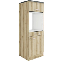 Küchenhochschrank mit Schubladen und offenem Fach