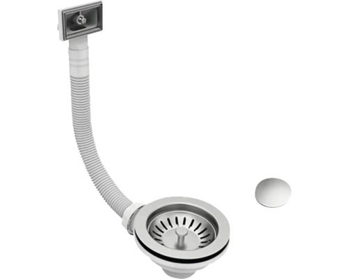 Spültischablaufgarnitur mit Excenterbedienung und Stopfen