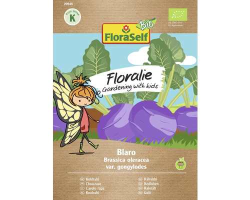 Bio Kohlrabi Blaro FloraSelf Bio Gemüsesamen Hybrid-Saatgut