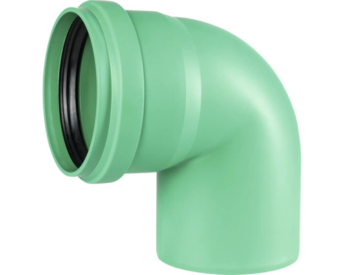 KG2000-B Bogen 87° für SN10/SN16 DN 200 mm Grünes Kunststoffrohr mit 90-Grad-Winkelstück zur Verwendung in Sanitärinstallationen.