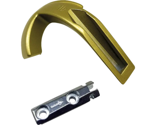 Metallfenstergriff mit Befestigungsplatte