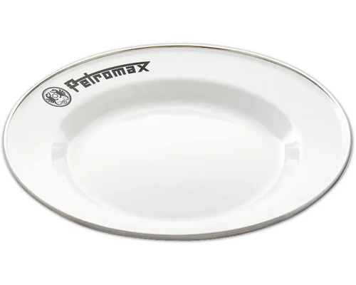 Weißer Teller mit Petromax Logo