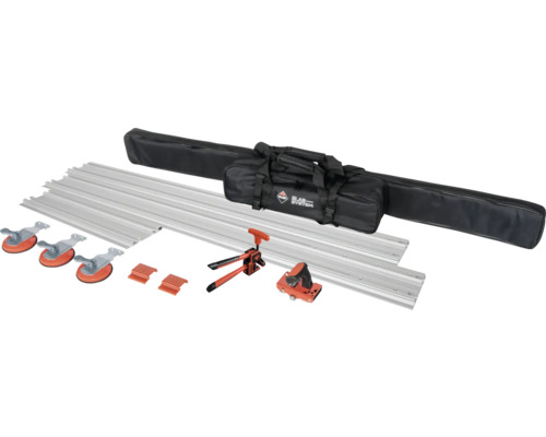 Fliesenschneider-Set mit Führungsschienen, Saugnäpfen, Brechzange und Taschen