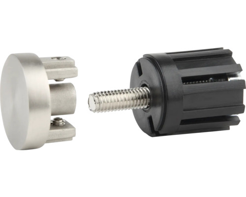 Detailansicht von Halterung und Schraube für einen Pfostenfuß