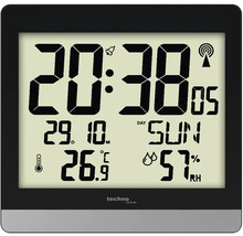 Techno Line Funk-Wetterstation mit Anzeige von Uhrzeit, Datum, Temperatur und Luftfeuchtigkeit