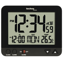 Techno Line Digitalwecker mit Anzeige von Uhrzeit, Datum und Temperatur