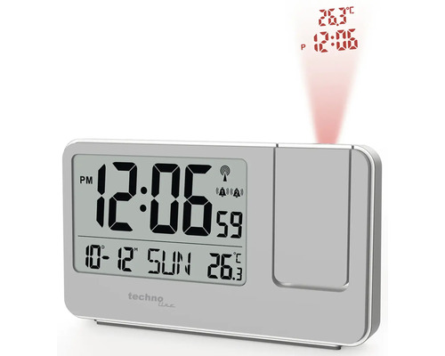 Techno Line Projektionswecker mit Anzeige von Uhrzeit und Temperatur