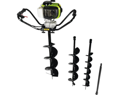 Erdlochbohrer mit verschiedenen Bohraufsätzen