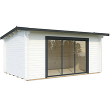 Gartenhaus Palmako Ines 13,7 m2 Slide Plus inkl. Fußboden 524 x 379 cm weiß-anthrazit