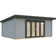 Gartenhaus Palmako Lea 19,4 m² inkl. Fußboden 578 x 451 cm hellgrau-anthrazit