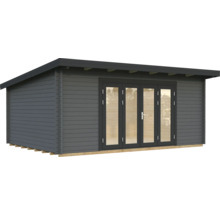 Gartenhaus Palmako Lea 19,4 m² inkl. Fußboden 578 x 451 cm dunkelgrau-anthrazit