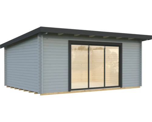 Gartenhaus Palmako Lea 19,4 m² Slide Plus inkl. Fußboden 578 x 451 cm hellgrau-anthrazit Gartenhaus Palmako Lea 19,4 m² Slide Plus inkl. Fußboden 578 x 451 cm hellgrau-anthrazit