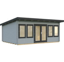 Gartenhaus Palmako Lisa 19,4 m² inkl. Fußboden 578 x 447 cm hellgrau-anthrazit