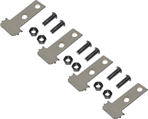 Befestigungsmaterial mit Schrauben, Muttern und Halterungen