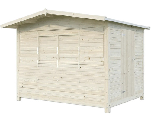 Gartenhaus aus Holz mit Fenster und Tür