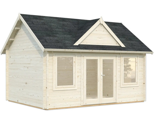 Gartenhaus aus Holz mit Doppeltür und Fenstern