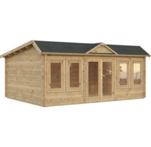 Gartenhaus Palmako Claudia Pent 19,4 m² inkl. Fußboden 578 x 425 cm tauchgrundiert braun