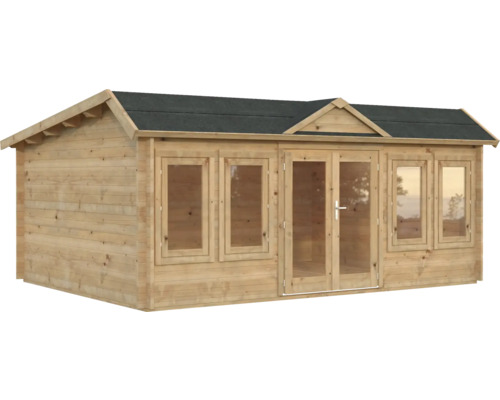 Gartenhaus Palmako Claudia Pent 19,4 m² inkl. Fußboden 578 x 425 cm tauchgrundiert braun