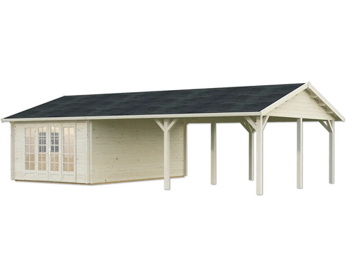 Gartenhaus mit Anbau aus Holz