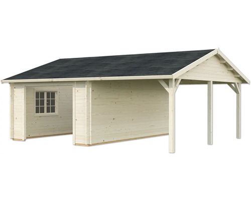 Holzgartenhaus mit Schleppdach und Fenster