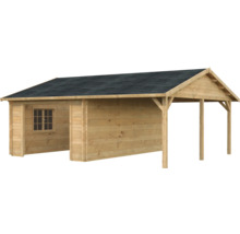 Holzgartenhaus mit Anbau