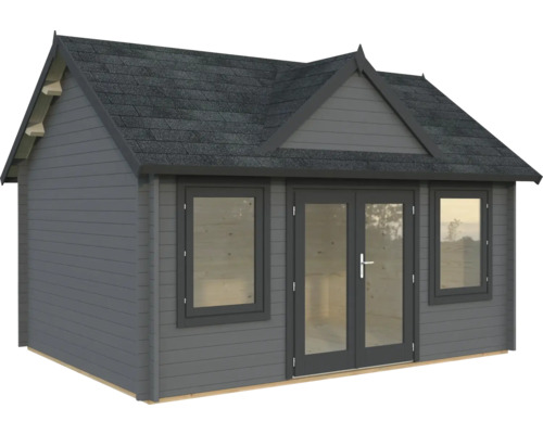 Gartenhaus Palmako Claudia 14,2 m² inkl. Fußboden 494 x 376 cm dunkelgrau-anthrazit Gartenhaus Palmako Claudia 14,2 m² inkl. Fußboden 494 x 376 cm dunkelgrau-anthrazit