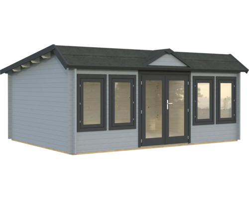 Gartenhaus Palmako Claudia Pent 19,4 m² inkl. Fußboden 578 x 425 cm hellgrau-anthrazit Gartenhaus Palmako Claudia Pent 19,4 m² inkl. Fußboden 578 x 425 cm hellgrau-anthrazit