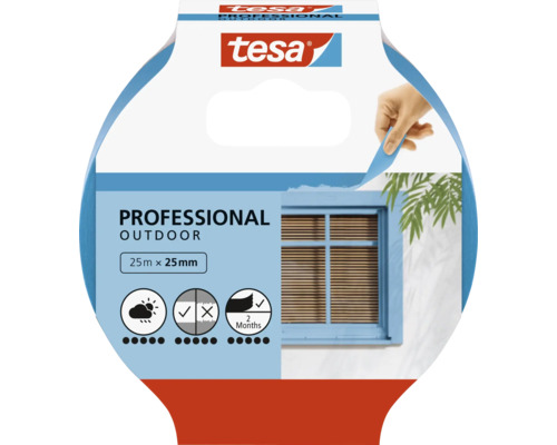 Tesa Professional Outdoor Klebeband, 25 Meter mal 25 Millimeter