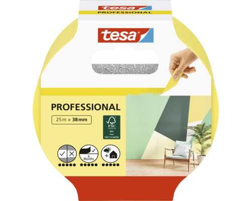 tesa Kreppband Innen 25m x 38mm tesa Kreppband Innen 25m x 38mm