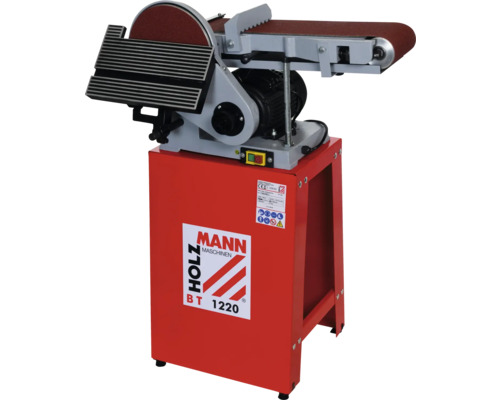Holzmann BT 1220 Bandschleifmaschine mit Schleifband und Schleifteller