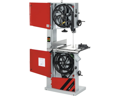 Bandsäge mit geöffneten Schutzvorrichtungen für Holzarbeiten