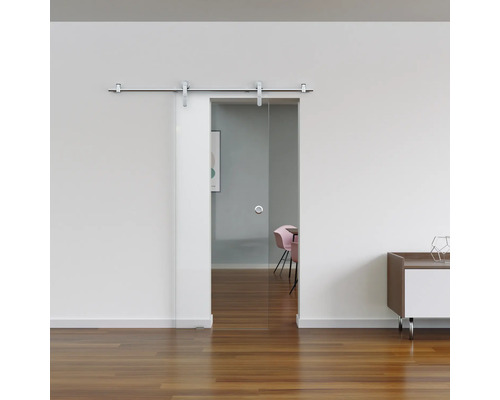 Pertura Glasschiebetürblatt Freia Clear für Beschlag Tildra/Tius 900x2050 mm Links/Rechts mit Griffmuschelbohrung