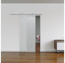 Pertura Glasschiebetürblatt Dallar Satin für Beschlag Tildra/Tius 920x2043 mm Links mit Griffmuschelbohrung
