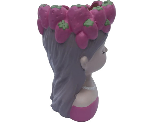 Blumentopf Mädchen mit Erdbeeren-Dekor