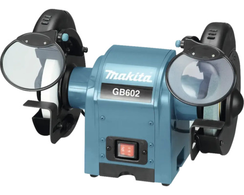 Makita Logo. Doppelschleifer mit Funkenschutz