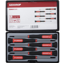 Gedore Red Schraubendrehersatz mit sechs Schlitzschraubendrehern und zwei Kreuzschlitzschraubendrehern in einer Box