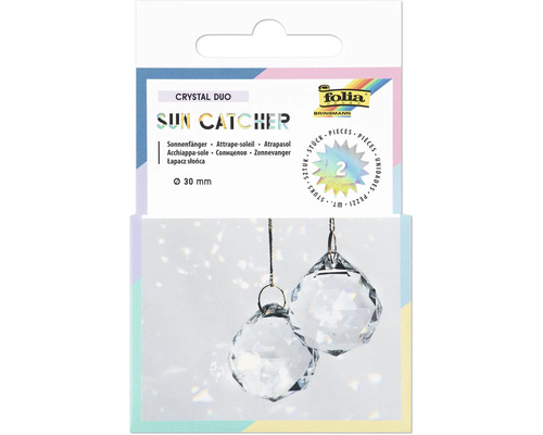 Sonnenfänger Sun Catcher Crystal Duo Kristalle 2 Stück Ø 3 cm Sonnenfänger Kristall Duo, Durchmesser 30 Millimeter