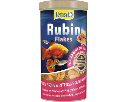 Flockenfutter Tetra Rubin Flakes 1 l Tetra Rubin Flakes Fischfutterdose