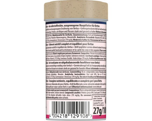 Tetra Betta Futter für Zierfische, 27 Gramm