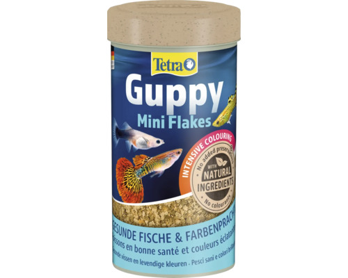 Hauptfutter Tetra Guppy Mini Flakes 250 ml Tetra Guppy Mini Flakes Fischfutter für Guppys