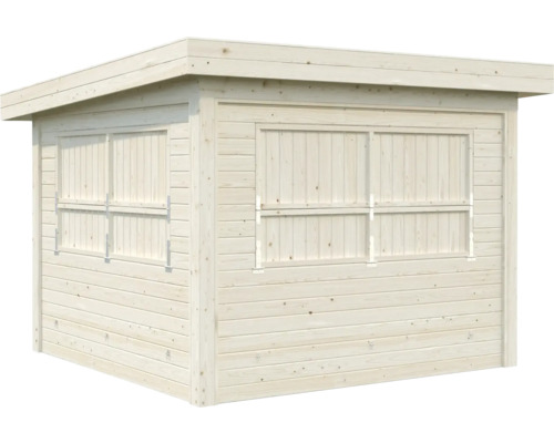 Holzgartenhaus mit Fensterläden