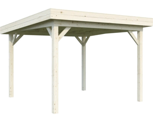 Holzcarport mit Flachdach