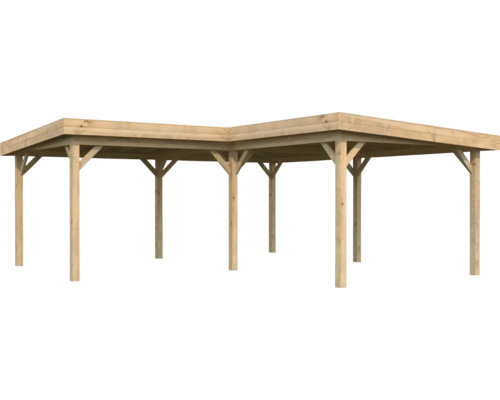 Pavillon Palmako Lenna 16,6 m² 588 x 588 cm tauchimprägniert braun