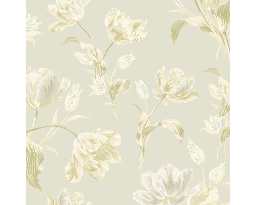 Vliestapete 122769 Laura Ashley Floral creme Tapete mit Tulpenmuster