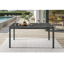 Esstisch Destiny Cremona 160x90x74cm, Aluminium, Tischplatte Glaskeramik