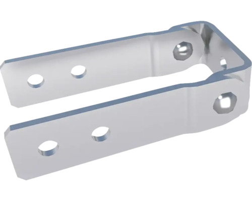 HS Terra Systec Gelenk 90° inkl. Schrauben S235 Feuerverzinkt 19 x 50,5 x 78,,5 mm Pack = 4 Stück Metallverbinder mit Löchern zur Befestigung