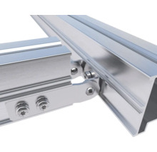 Aluminiumprofile mit Verbindungsstück und Schrauben