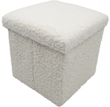 Hocker Aufbewahrung Teddy weiß 38x38x38 cm