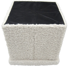 Hocker Aufbewahrung Teddy weiß 38x38x38 cm
